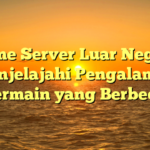 Game Server Luar Negeri: Menjelajahi Pengalaman Bermain yang Berbeda